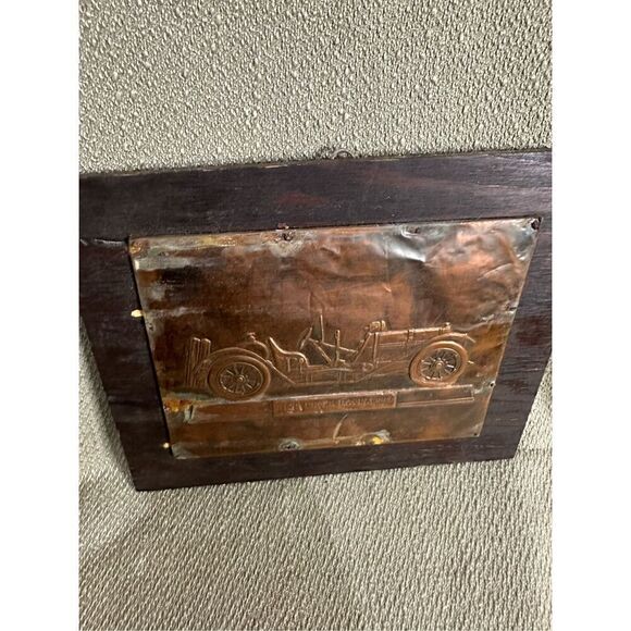 Vintage Stamped Pressed Copper 1912 Mercer Raceabout 10x8.5” Artwork Picture - Picture 6 of 9